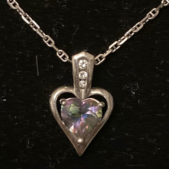 COPY - 10 karat mystic heart topaz with diamond with 14...